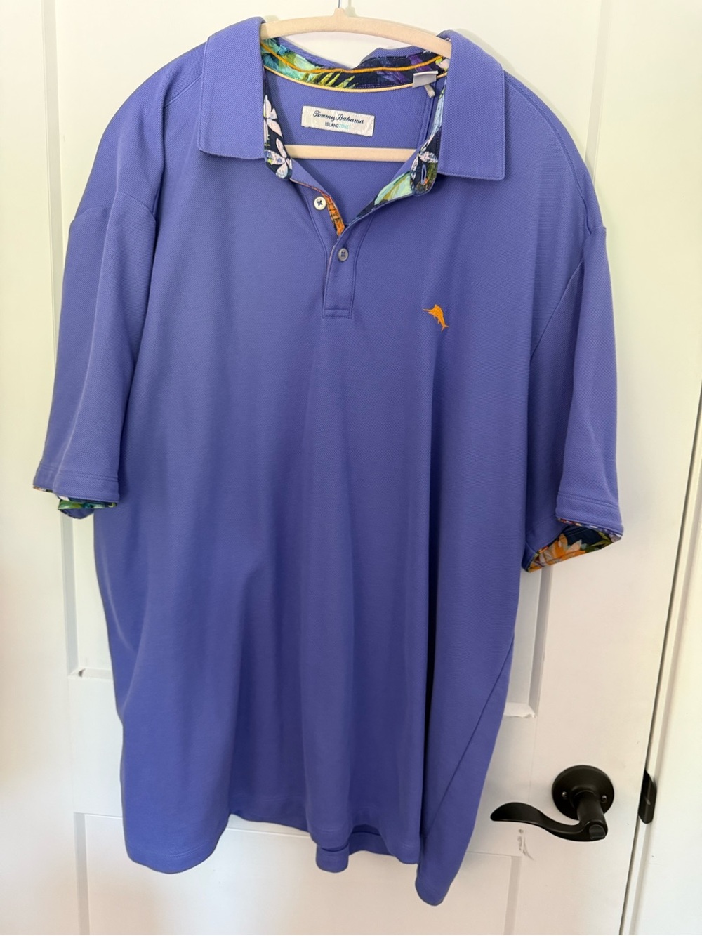 Tommy Bahama Lavender Polo with Tropical Trim